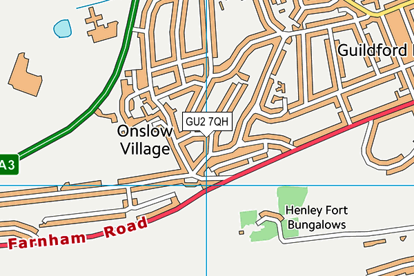 GU2 7QH map - OS VectorMap District (Ordnance Survey)