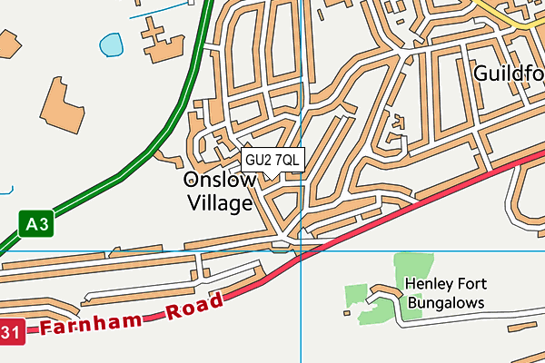 GU2 7QL map - OS VectorMap District (Ordnance Survey)