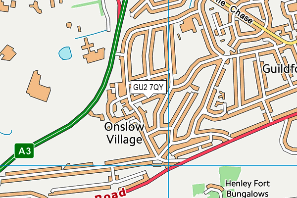 GU2 7QY map - OS VectorMap District (Ordnance Survey)