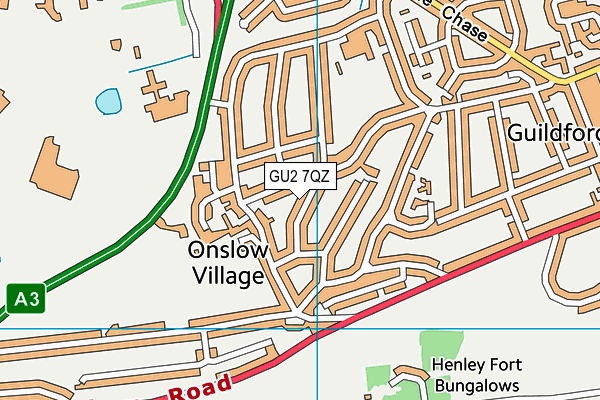 GU2 7QZ map - OS VectorMap District (Ordnance Survey)