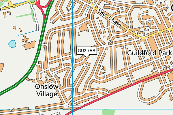 GU2 7RB map - OS VectorMap District (Ordnance Survey)