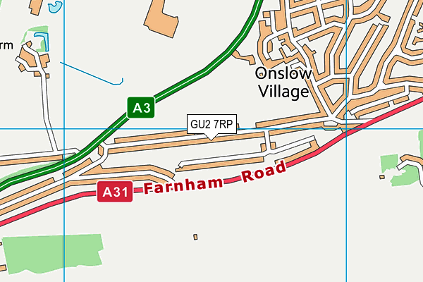 GU2 7RP map - OS VectorMap District (Ordnance Survey)