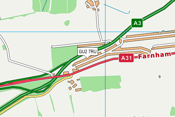 GU2 7RU map - OS VectorMap District (Ordnance Survey)