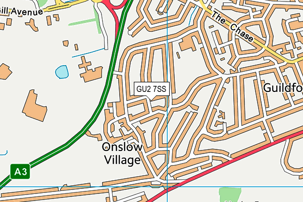 GU2 7SS map - OS VectorMap District (Ordnance Survey)