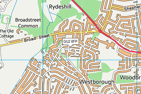 GU2 8FP map - OS VectorMap District (Ordnance Survey)