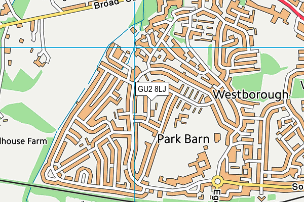 GU2 8LJ map - OS VectorMap District (Ordnance Survey)