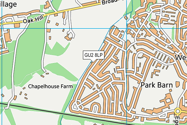 GU2 8LP map - OS VectorMap District (Ordnance Survey)