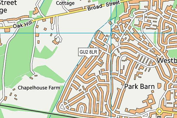 GU2 8LR map - OS VectorMap District (Ordnance Survey)