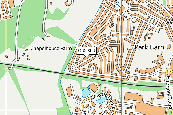 GU2 8LU map - OS VectorMap District (Ordnance Survey)