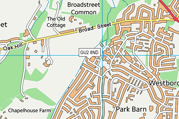 GU2 8ND map - OS VectorMap District (Ordnance Survey)