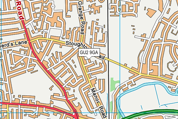 GU2 9GA map - OS VectorMap District (Ordnance Survey)
