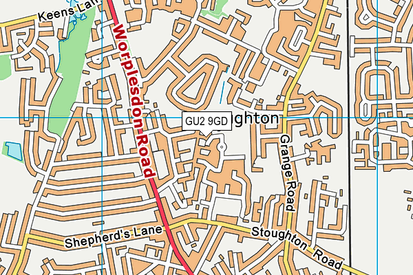 Cardwells Keep map (GU2 9GD) - OS VectorMap District (Ordnance Survey)