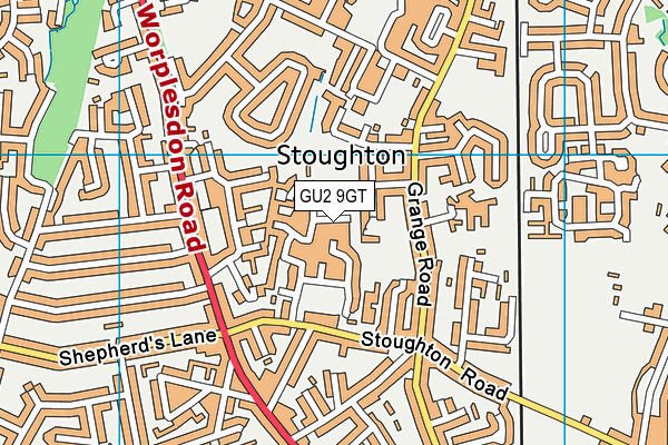 GU2 9GT map - OS VectorMap District (Ordnance Survey)