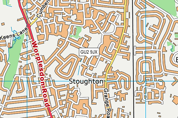Guildford Fitness & Wellbeing Centre map (GU2 9JX) - OS VectorMap District (Ordnance Survey)