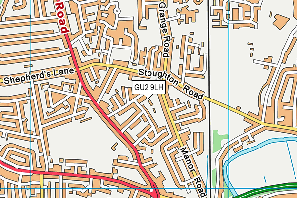GU2 9LH map - OS VectorMap District (Ordnance Survey)