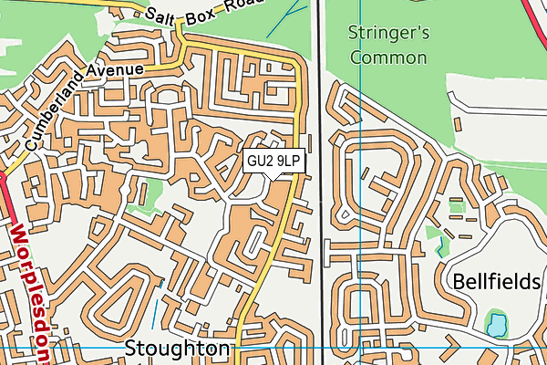 GU2 9LP map - OS VectorMap District (Ordnance Survey)