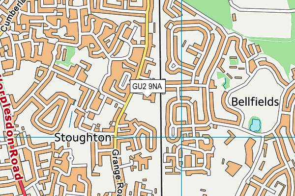 GU2 9NA map - OS VectorMap District (Ordnance Survey)