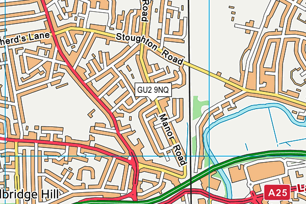 GU2 9NQ map - OS VectorMap District (Ordnance Survey)