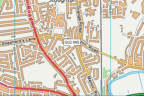 GU2 9NS map - OS VectorMap District (Ordnance Survey)