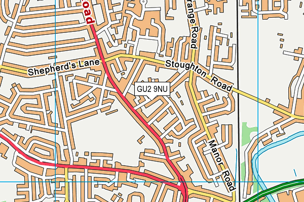 GU2 9NU map - OS VectorMap District (Ordnance Survey)
