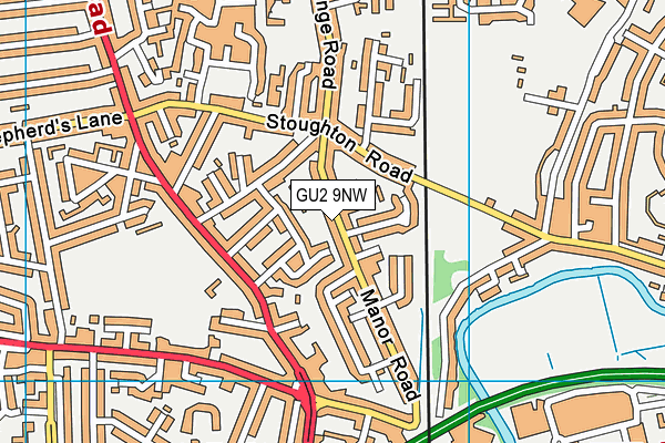 GU2 9NW map - OS VectorMap District (Ordnance Survey)