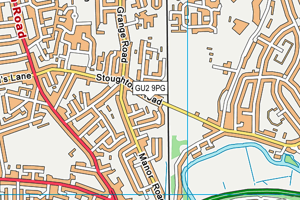 GU2 9PG map - OS VectorMap District (Ordnance Survey)