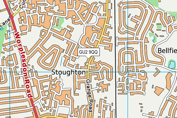 GU2 9QQ map - OS VectorMap District (Ordnance Survey)