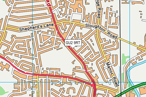 GU2 9RT map - OS VectorMap District (Ordnance Survey)