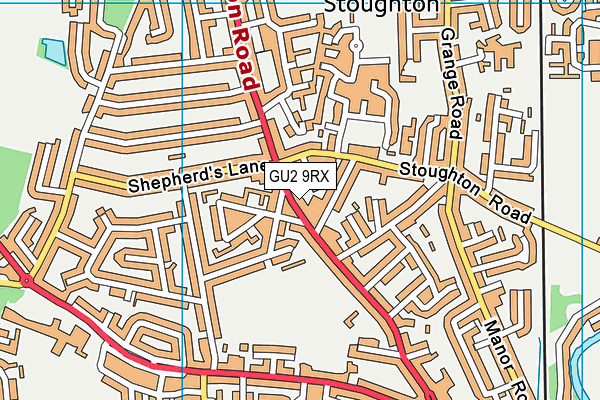 GU2 9RX map - OS VectorMap District (Ordnance Survey)