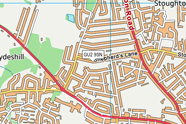 GU2 9SN map - OS VectorMap District (Ordnance Survey)