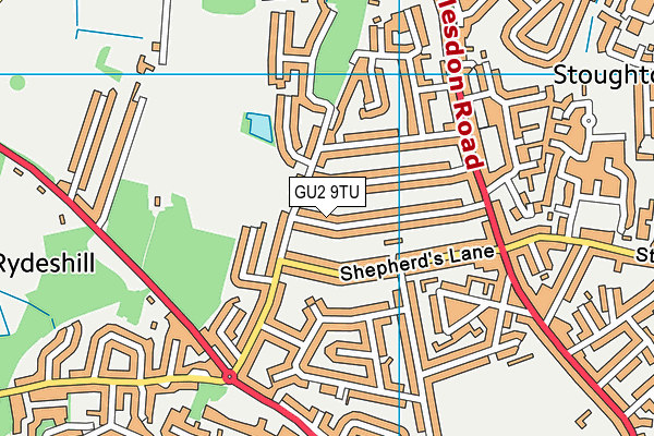 GU2 9TU map - OS VectorMap District (Ordnance Survey)