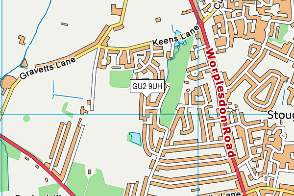 GU2 9UH map - OS VectorMap District (Ordnance Survey)