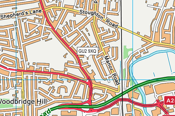 GU2 9XQ map - OS VectorMap District (Ordnance Survey)