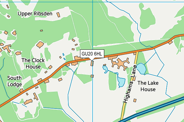 GU20 6HL map - OS VectorMap District (Ordnance Survey)