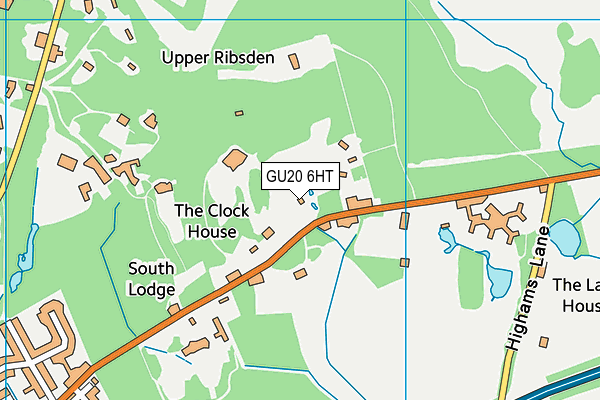 GU20 6HT map - OS VectorMap District (Ordnance Survey)