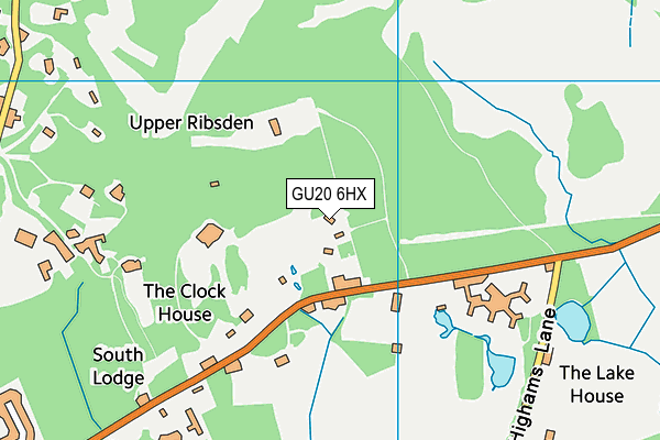 GU20 6HX map - OS VectorMap District (Ordnance Survey)