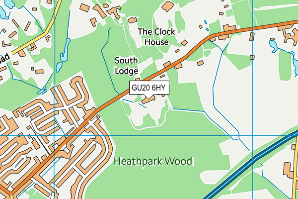 GU20 6HY map - OS VectorMap District (Ordnance Survey)