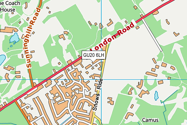 GU20 6LH map - OS VectorMap District (Ordnance Survey)