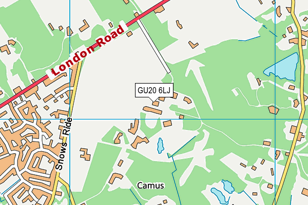 GU20 6LJ map - OS VectorMap District (Ordnance Survey)