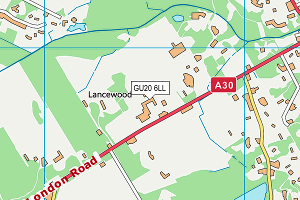 GU20 6LL map - OS VectorMap District (Ordnance Survey)