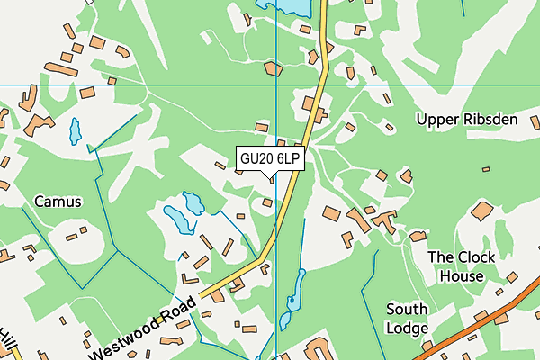 GU20 6LP map - OS VectorMap District (Ordnance Survey)
