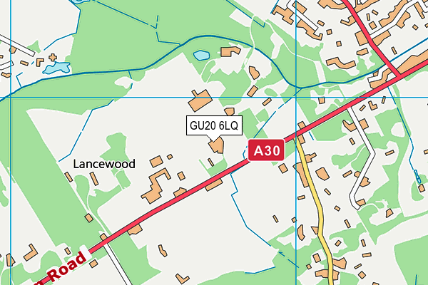 GU20 6LQ map - OS VectorMap District (Ordnance Survey)