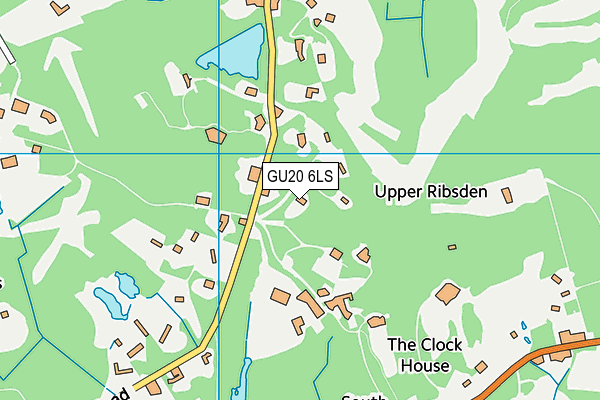 GU20 6LS map - OS VectorMap District (Ordnance Survey)