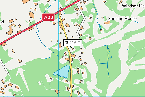 GU20 6LT map - OS VectorMap District (Ordnance Survey)