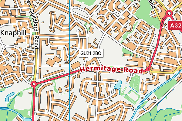 GU21 2BQ map - OS VectorMap District (Ordnance Survey)