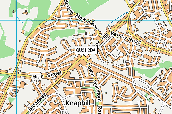 GU21 2DA map - OS VectorMap District (Ordnance Survey)