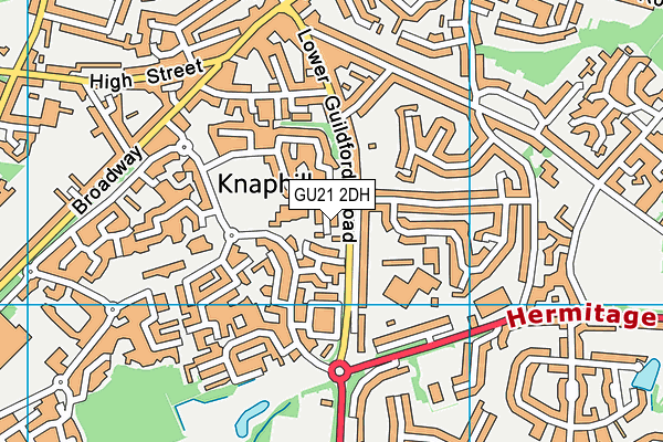 GU21 2DH map - OS VectorMap District (Ordnance Survey)