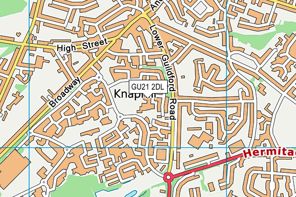 GU21 2DL map - OS VectorMap District (Ordnance Survey)