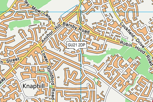 GU21 2DP map - OS VectorMap District (Ordnance Survey)