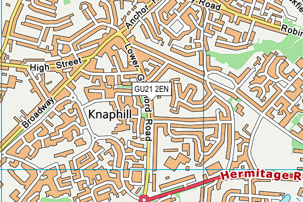 GU21 2EN map - OS VectorMap District (Ordnance Survey)